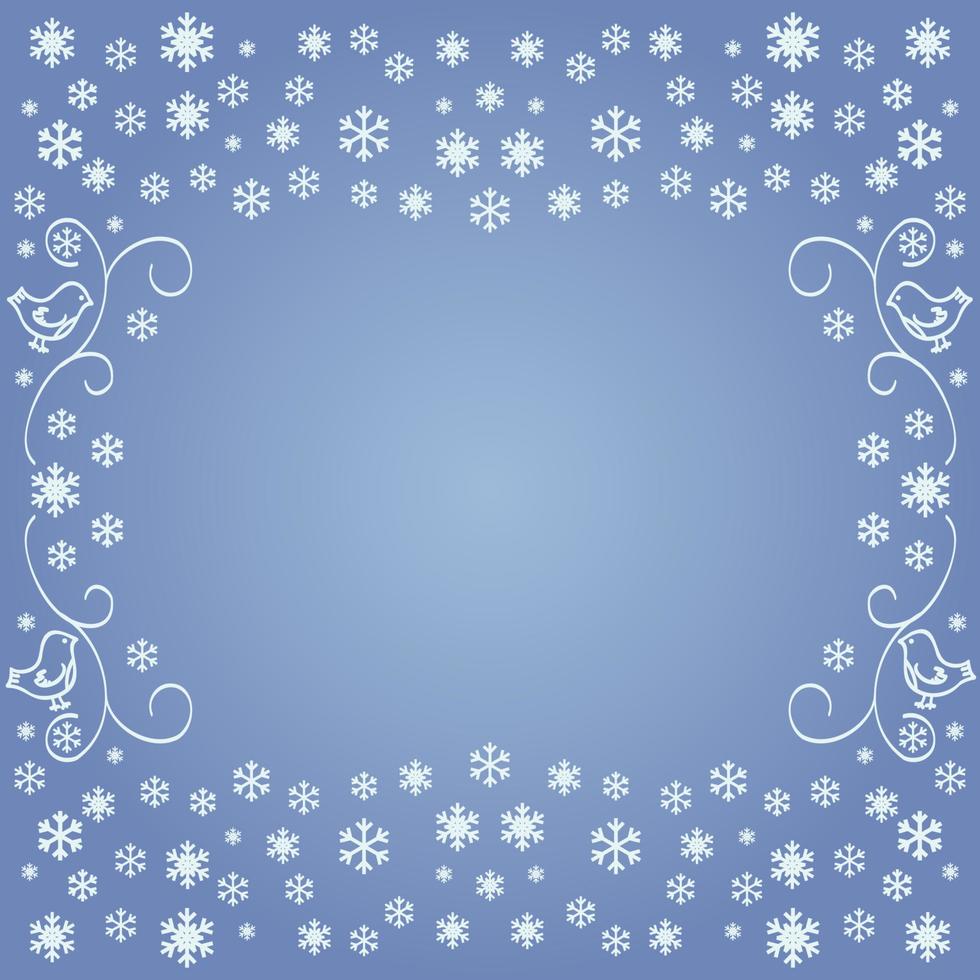 Image of snowflakes from the ornament on a dark blue background. EPS10 vector