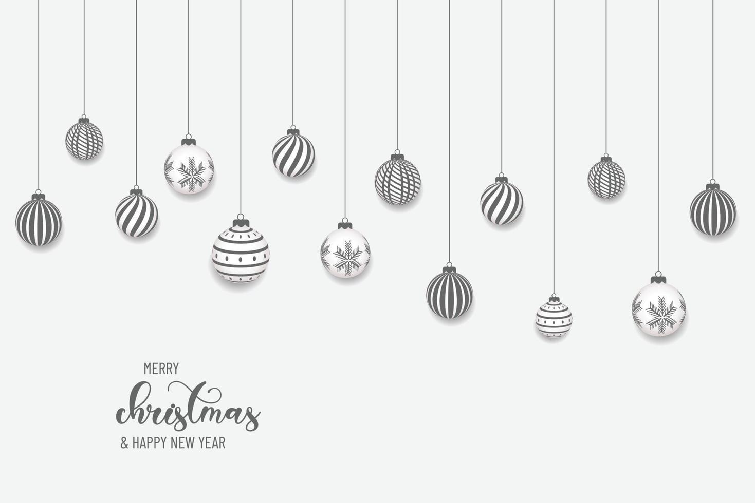 Christmas and New Year Typographical on white background with winter landscape Horizontal new year background, headers, posters, cards, website.Vector illustration vector