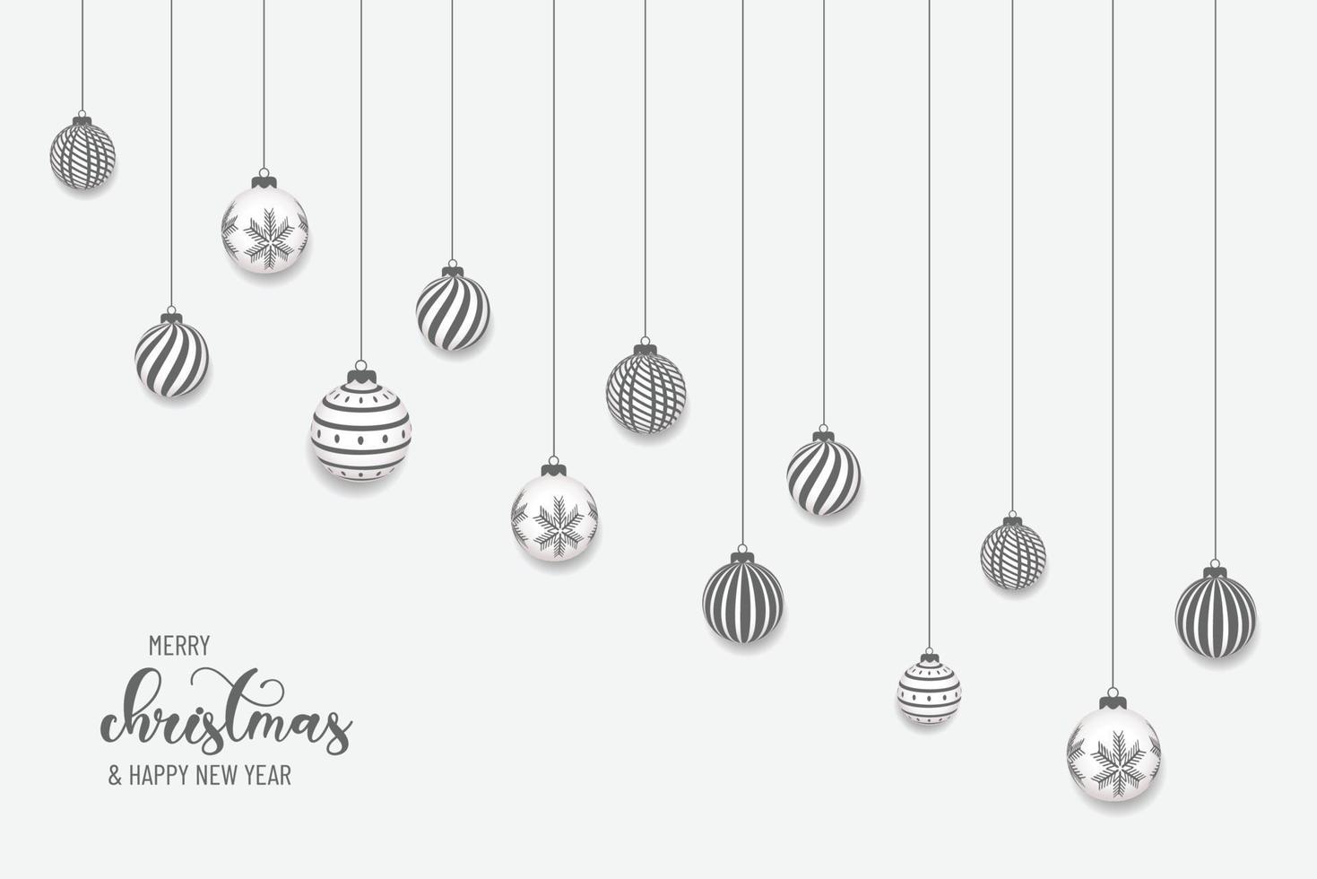 Christmas and New Year Typographical on white background with winter landscape Horizontal new year background, headers, posters, cards, website.Vector illustration vector