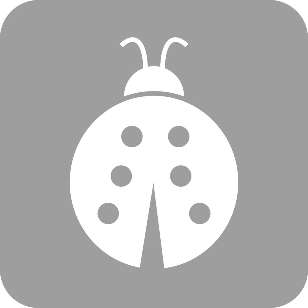 Beetle Glyph Round Background Icon vector