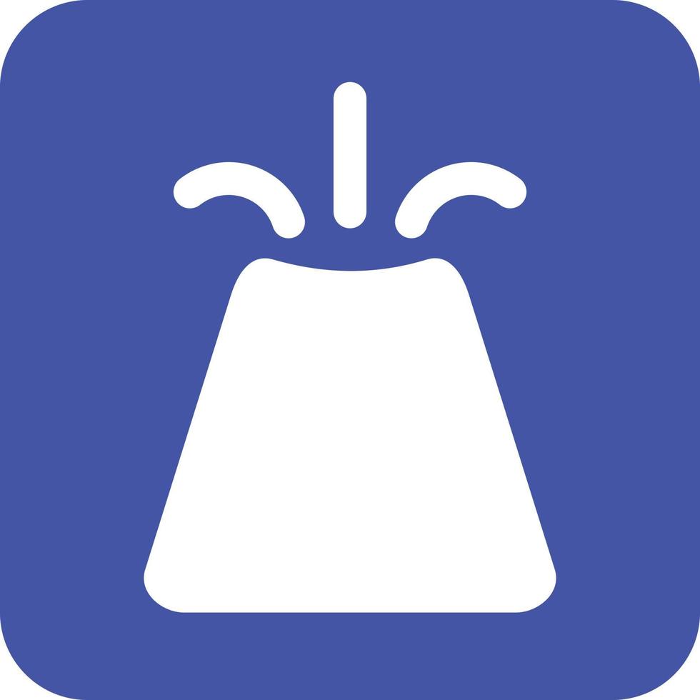 Volcano Glyph Round Background Icon vector