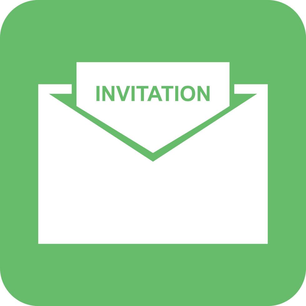 Invitation to Party Glyph Round Background Icon vector