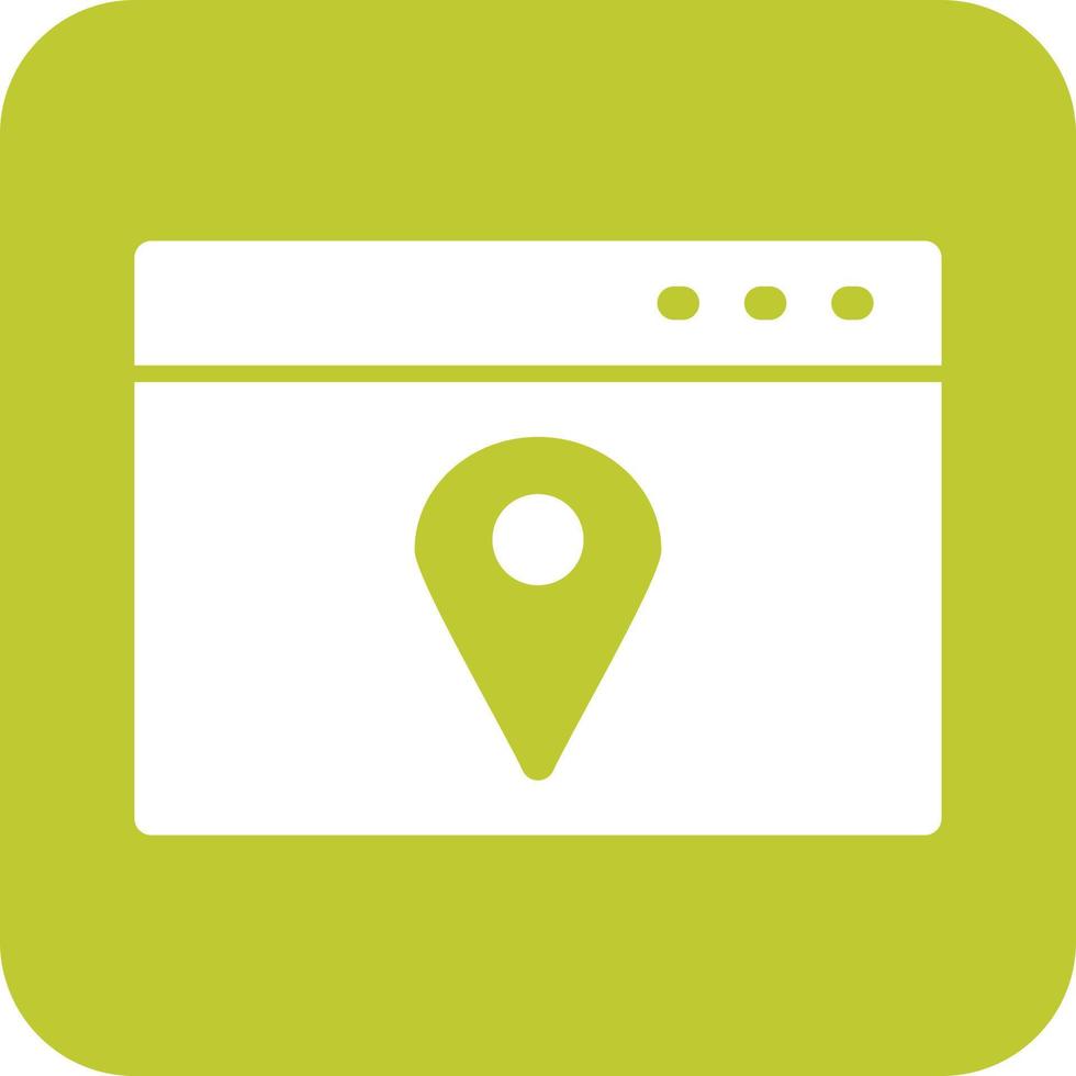Location Web Advertising Glyph Round Background Icon vector