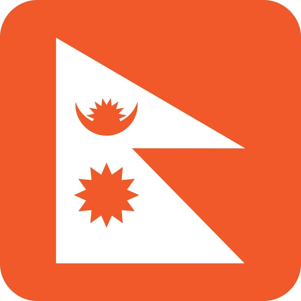 Nepal Glyph Round Background Icon vector