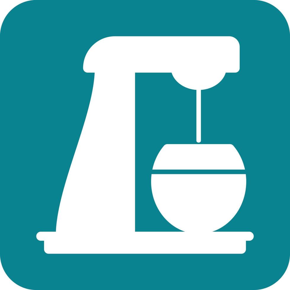 Flour Mixer Glyph Round Background Icon vector