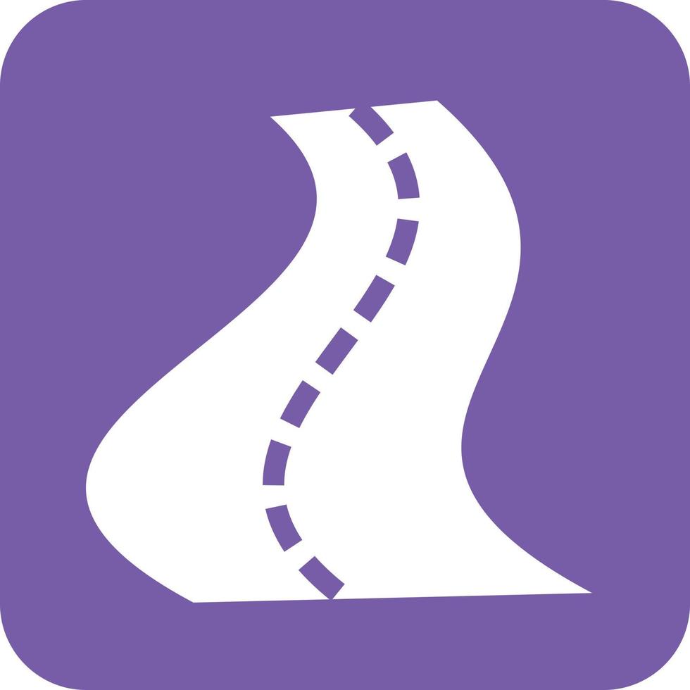 Road Glyph Round Background Icon vector