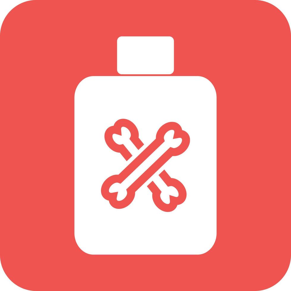 Pesticide Bottle Glyph Round Background Icon vector