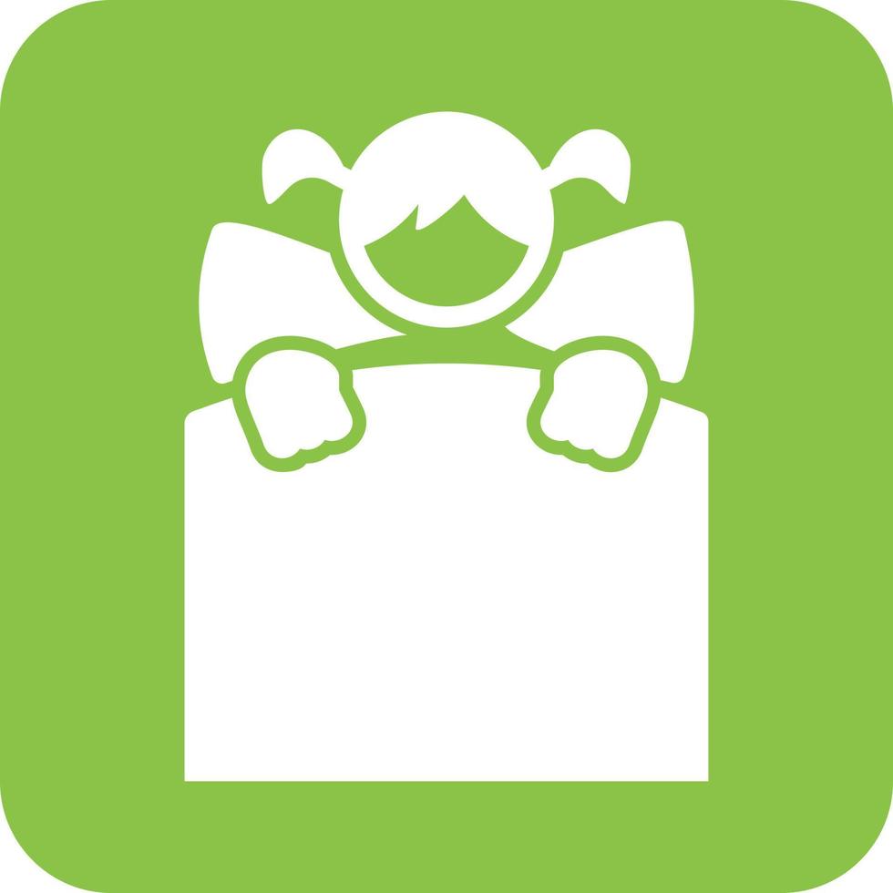 Lying in Bed Glyph Round Background Icon vector