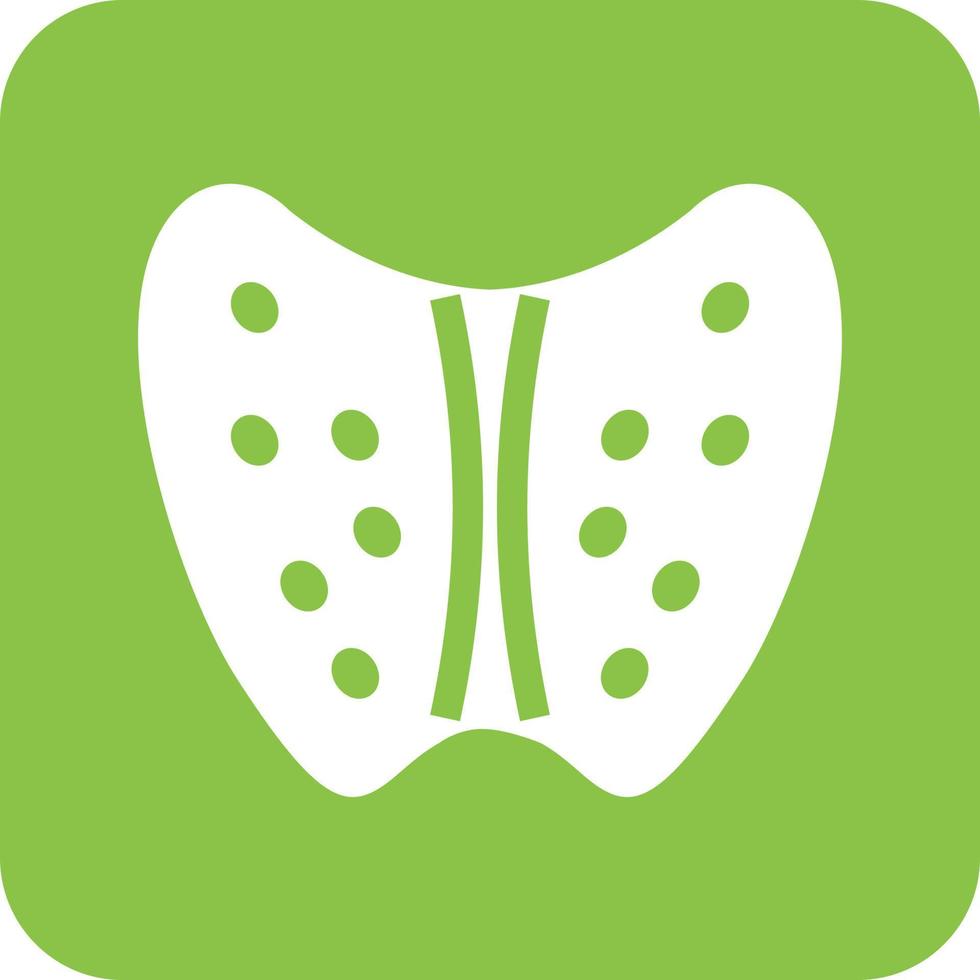Thyroid Glyph Round Background Icon vector