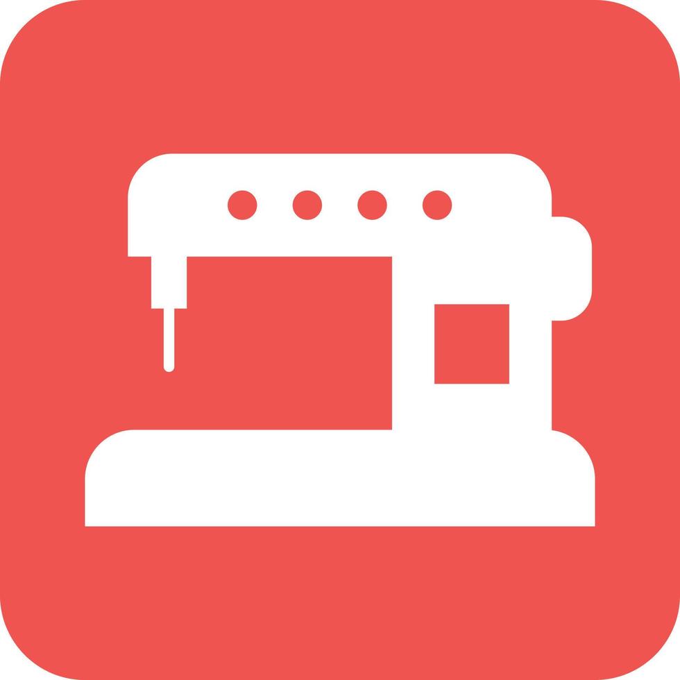 Automatic Machine Glyph Round Background Icon vector