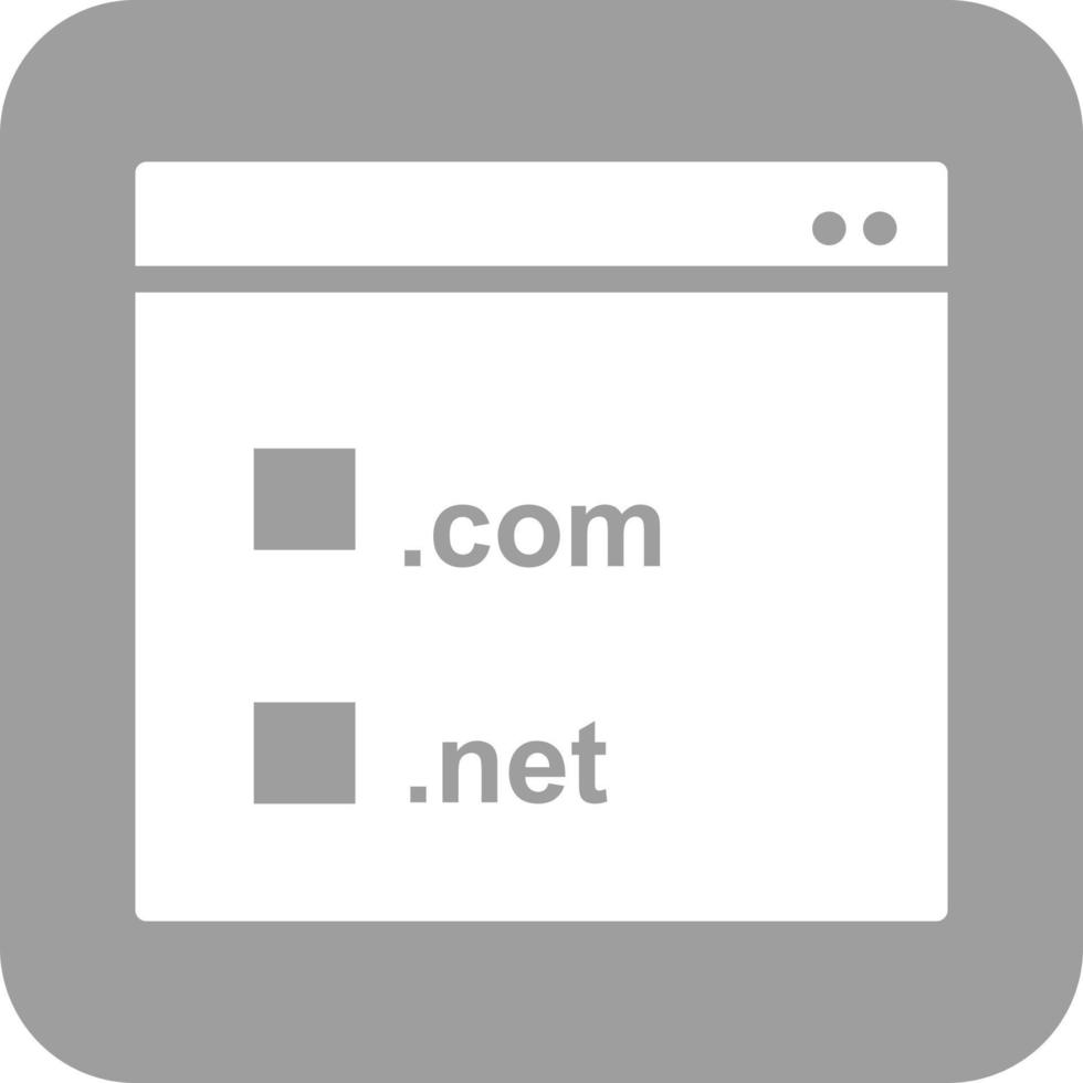 Domain Registration Glyph Round Background Icon vector