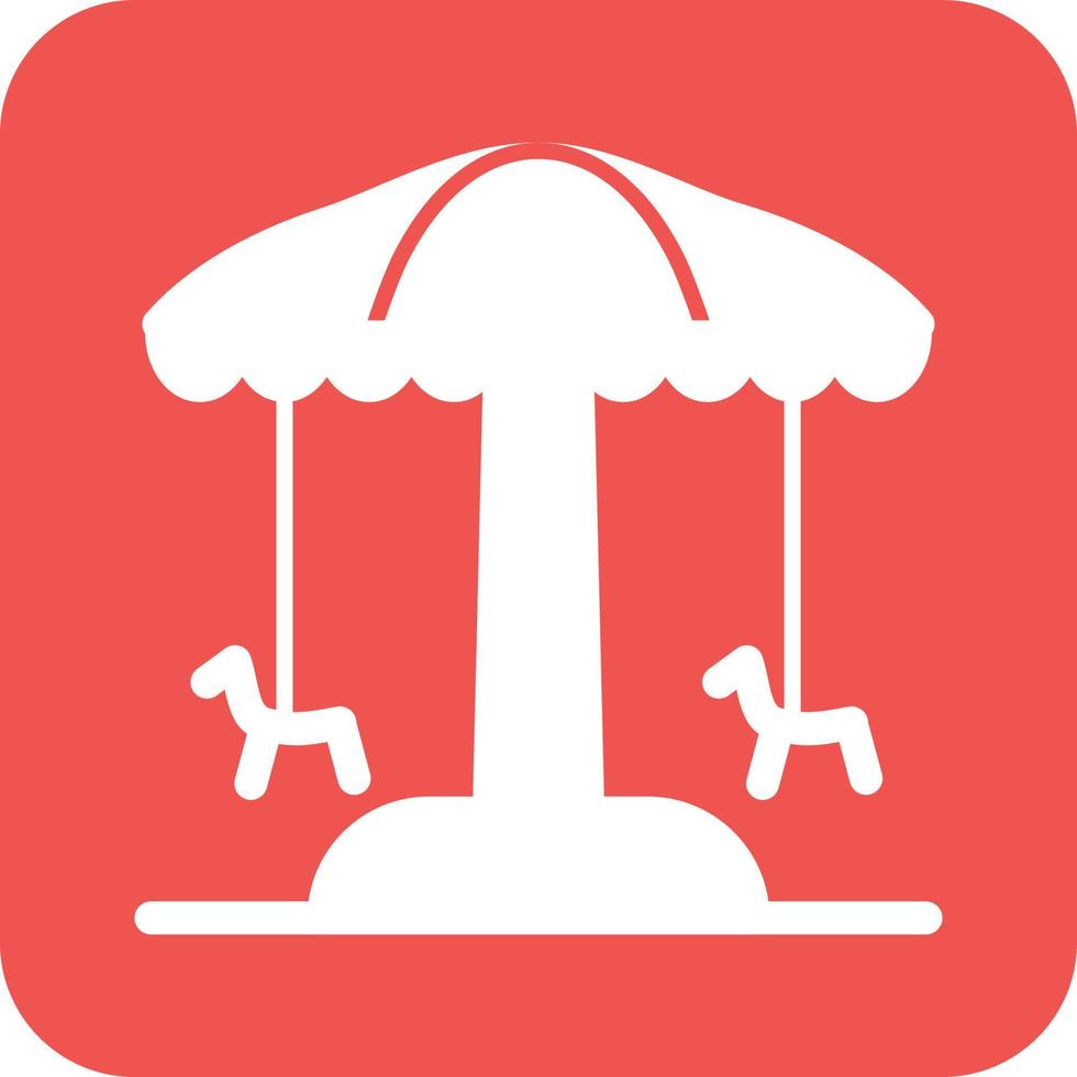 Amusement Park Glyph Round Background Icon vector