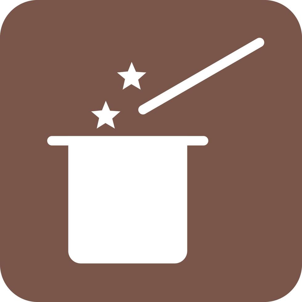 Magic Tricks Glyph Round Background Icon vector