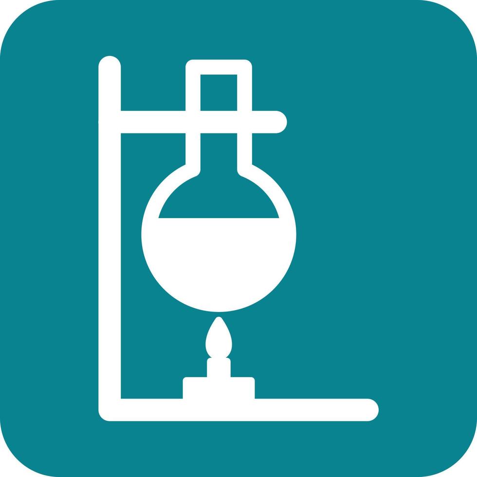 experimento sobre calor i glifo icono de fondo redondo vector