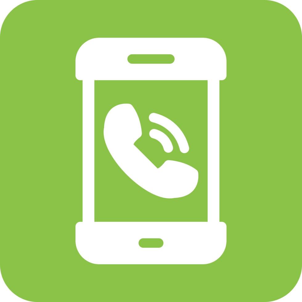 Call on Speaker Glyph Round Background Icon vector