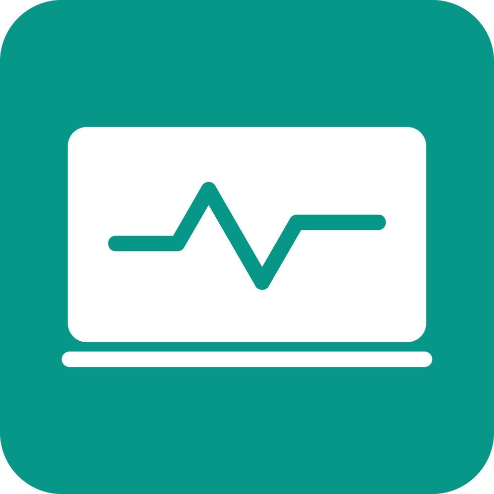 Online Statistics Glyph Round Background Icon vector