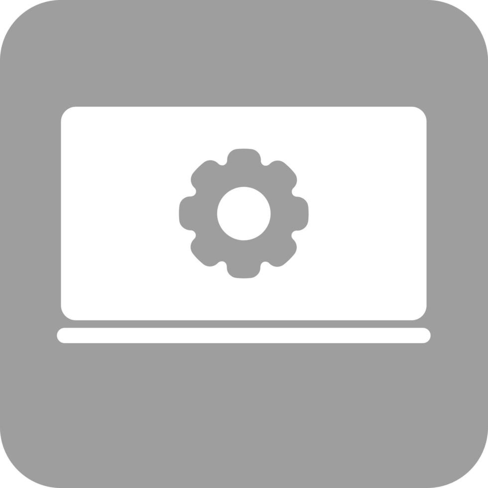 Settings Glyph Round Background Icon vector