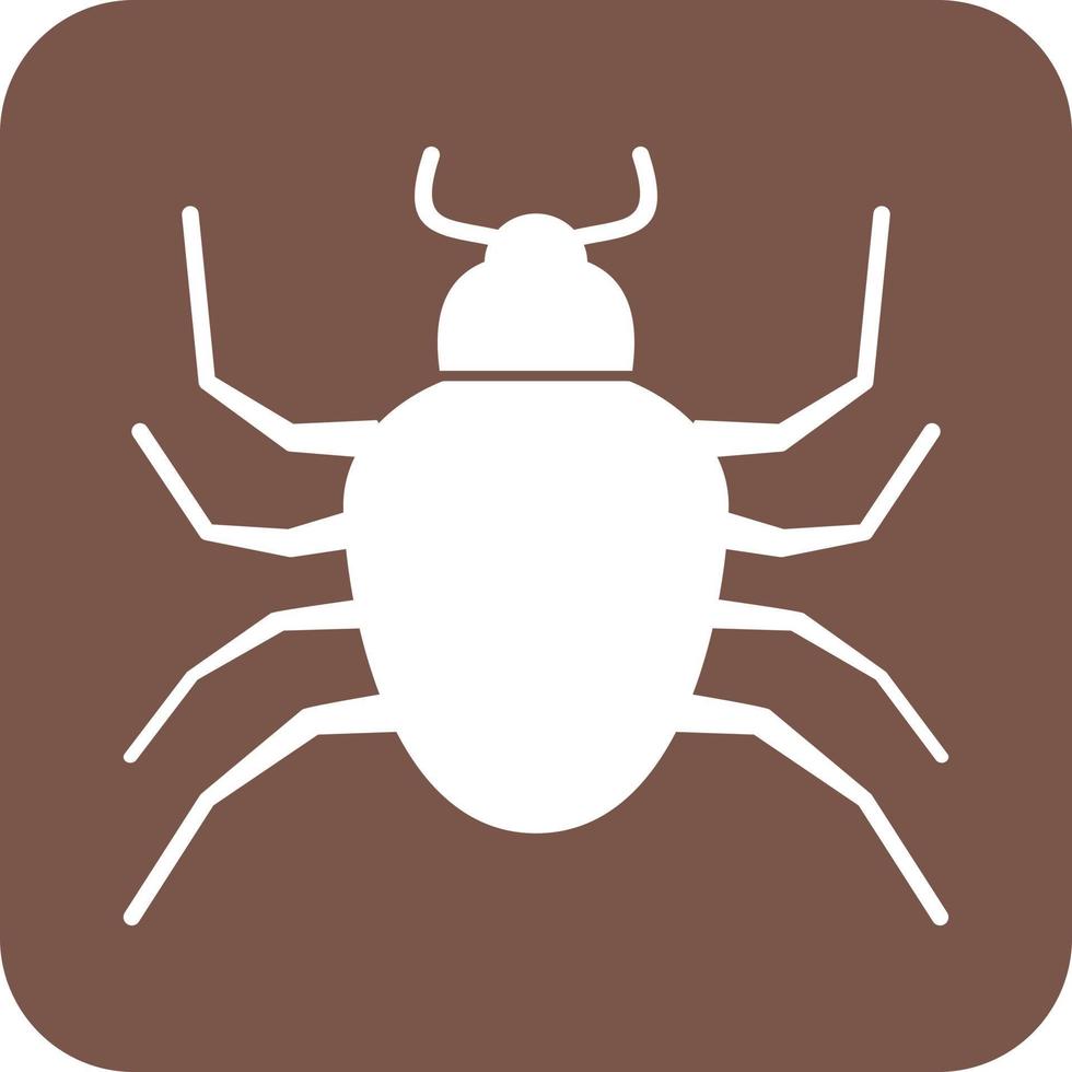 Bug Glyph Round Background Icon vector
