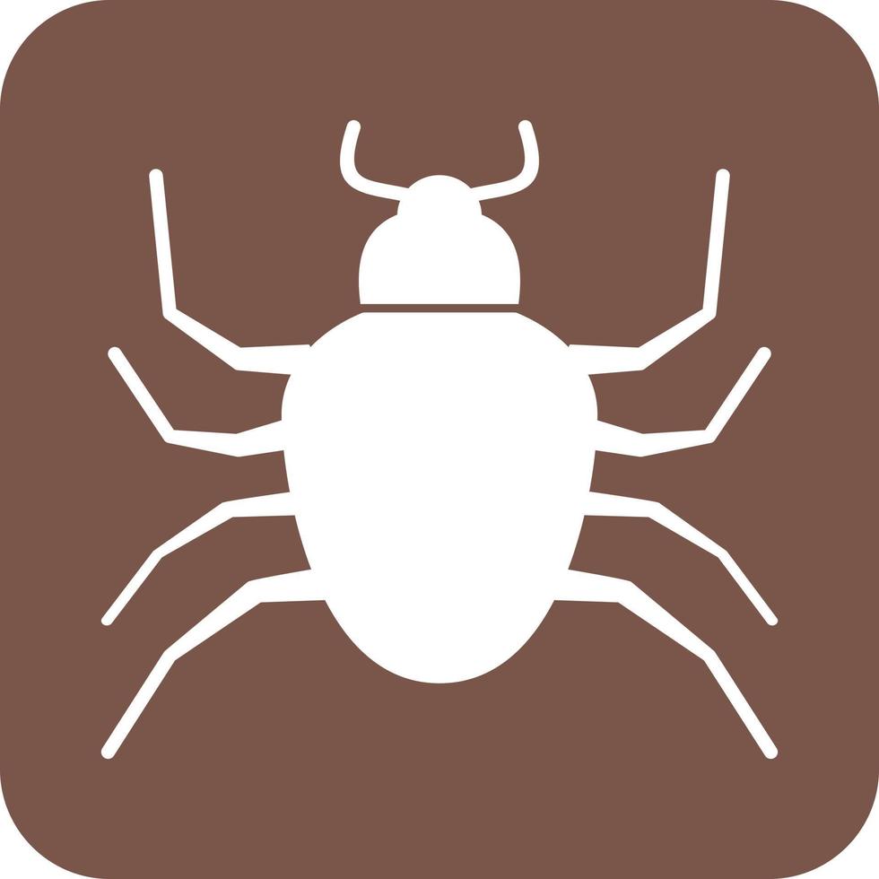 Bug Glyph Round Background Icon vector