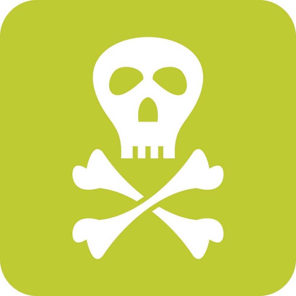 Pirate Sign Glyph Round Background Icon vector