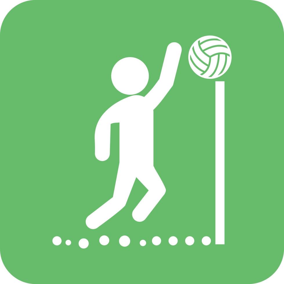 Beach Volleyball Glyph Round Background Icon vector