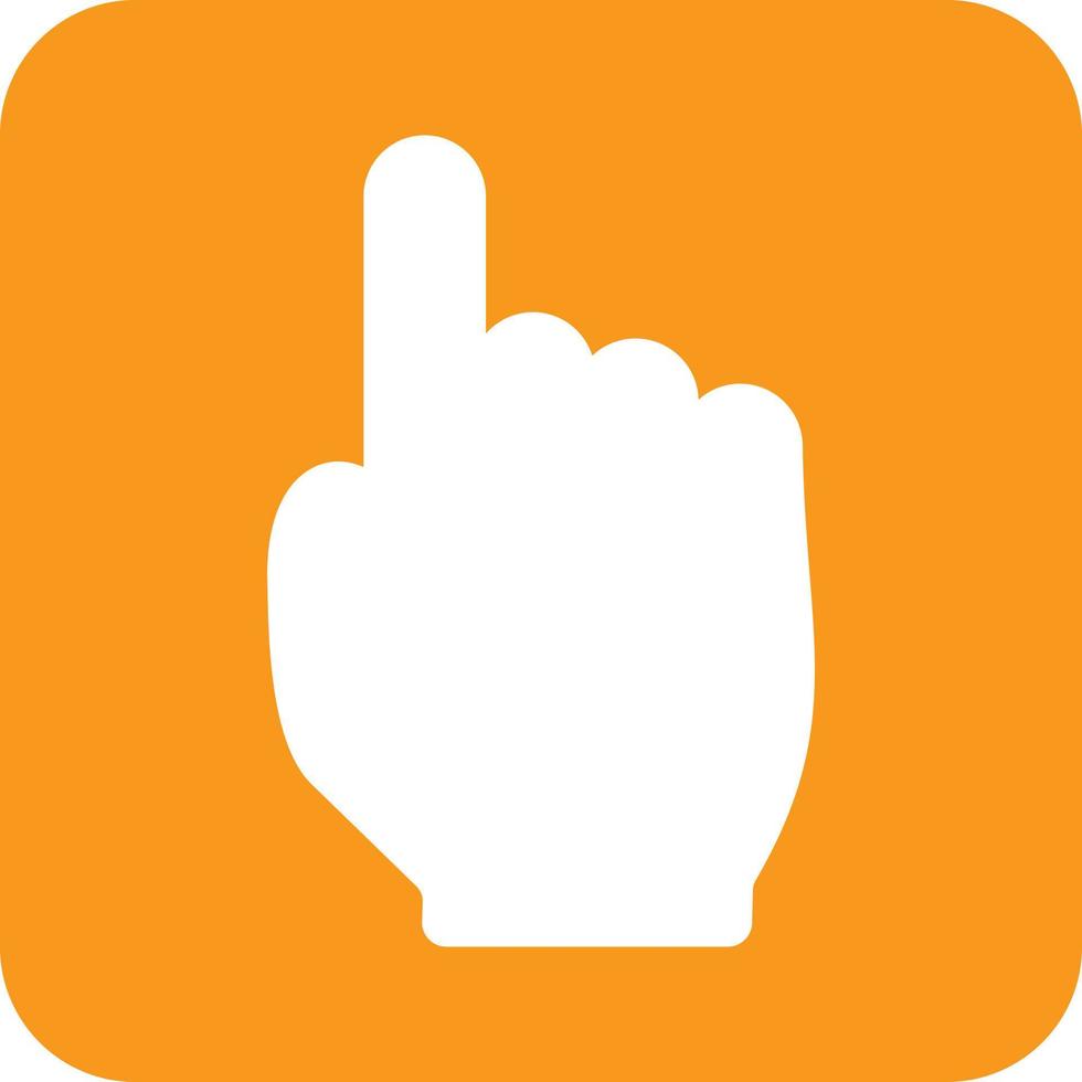 Hand Click II Glyph Round Background Icon vector