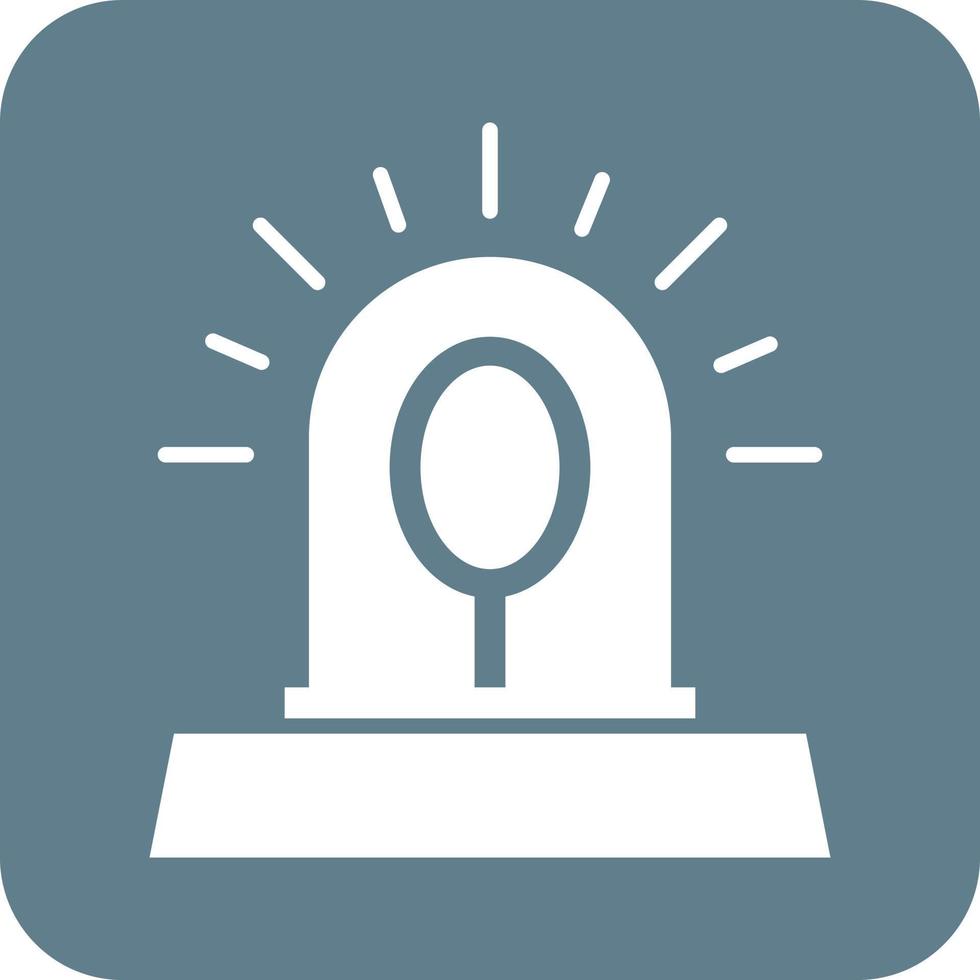 Siren Glyph Round Background Icon vector