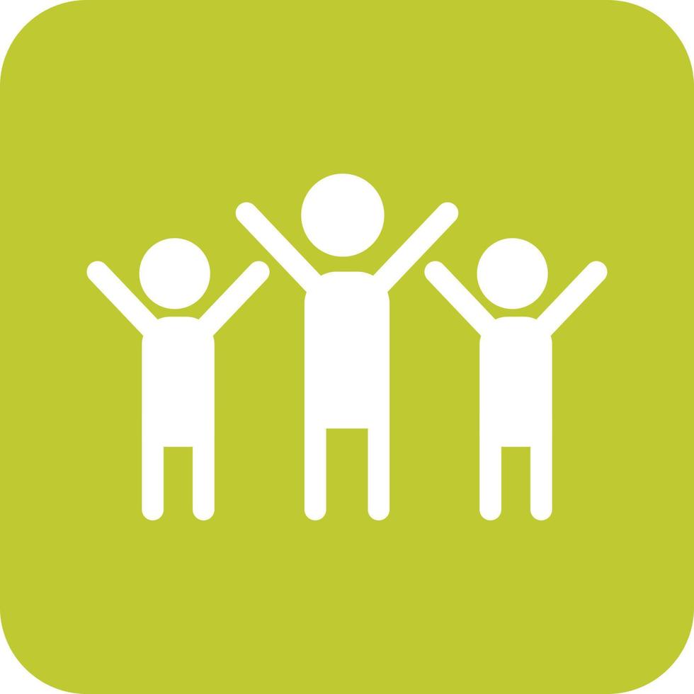 Community Collaboration Glyph Round Background Icon vector
