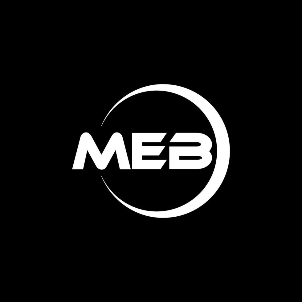 MEB Letter Logo Design In Illustration Vector Logo Calligraphy stylish-a-png-image-pngmark