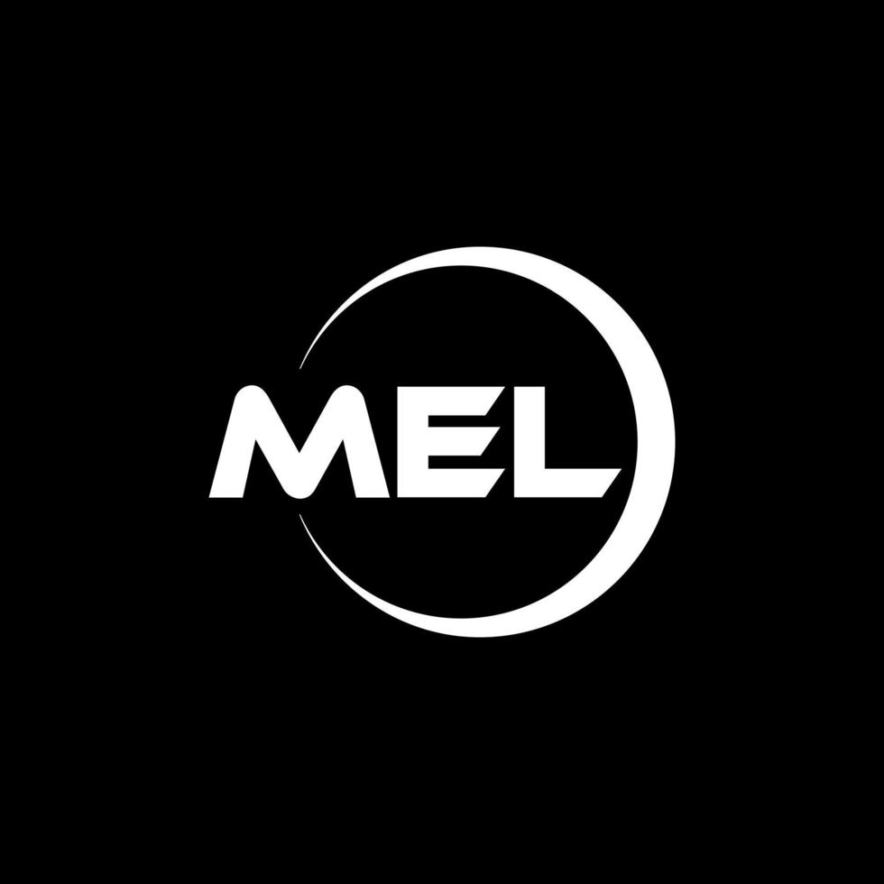 diseño del logotipo de la letra mel en la ilustración. logotipo vectorial, diseños de caligrafía para logotipo, afiche, invitación, etc. vector