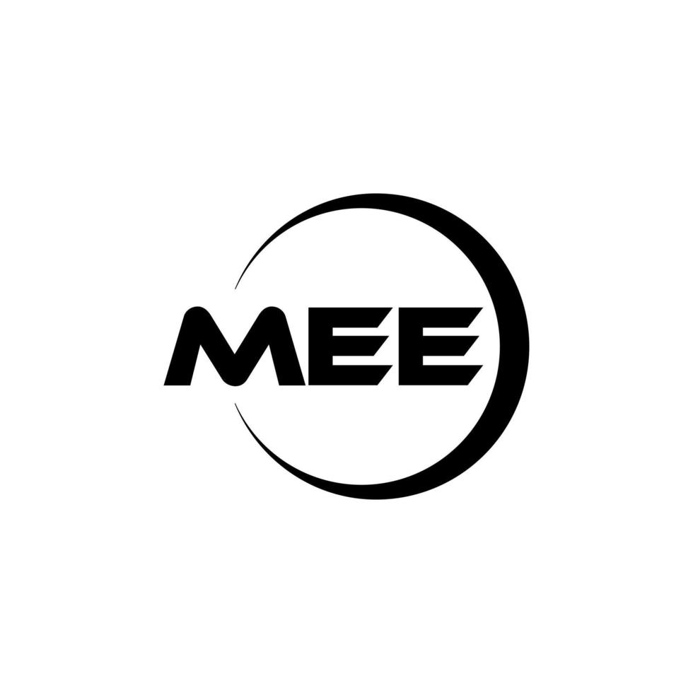 MEE letter logo design in illustration. Vector logo, calligraphy