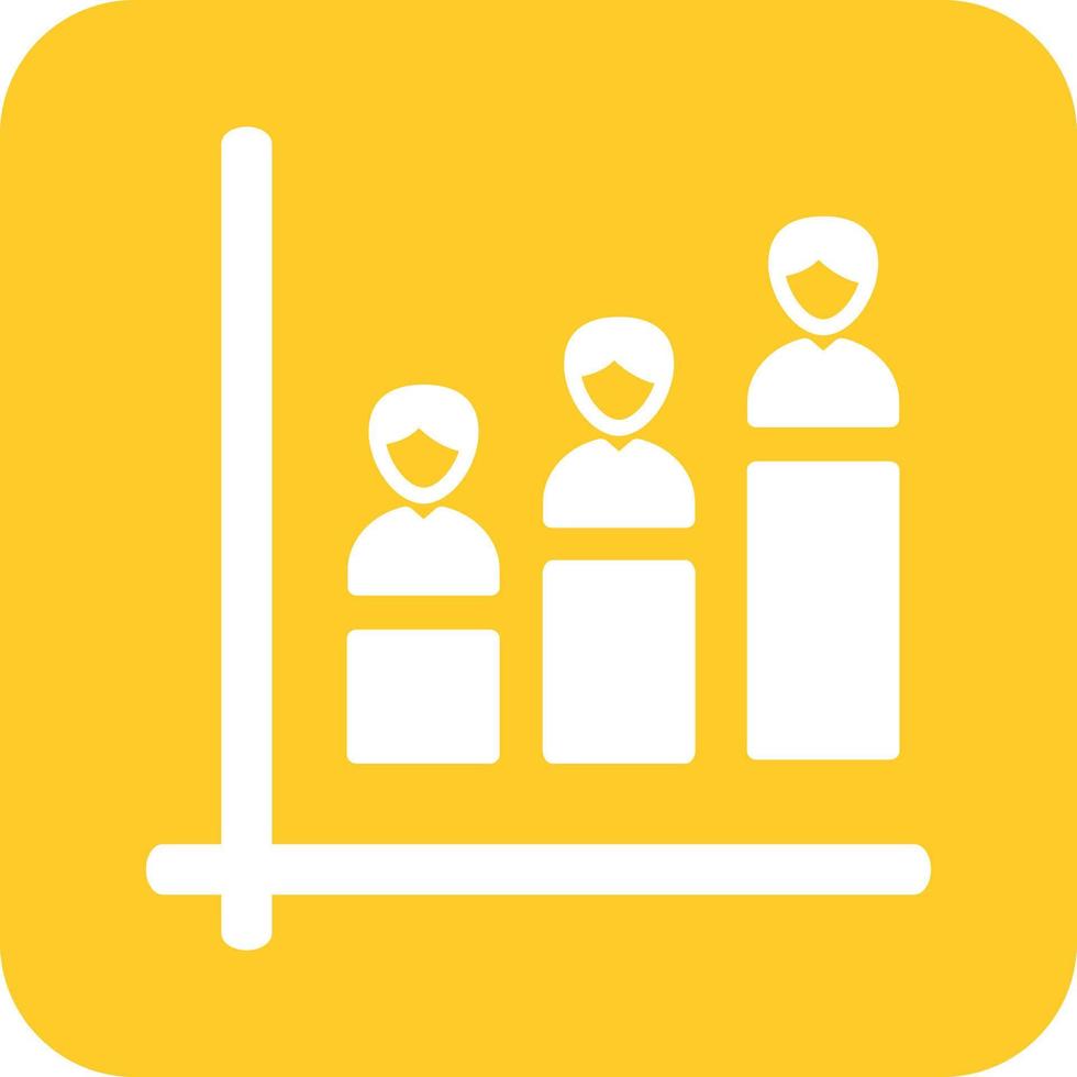 Statistics Glyph Round Background Icon vector