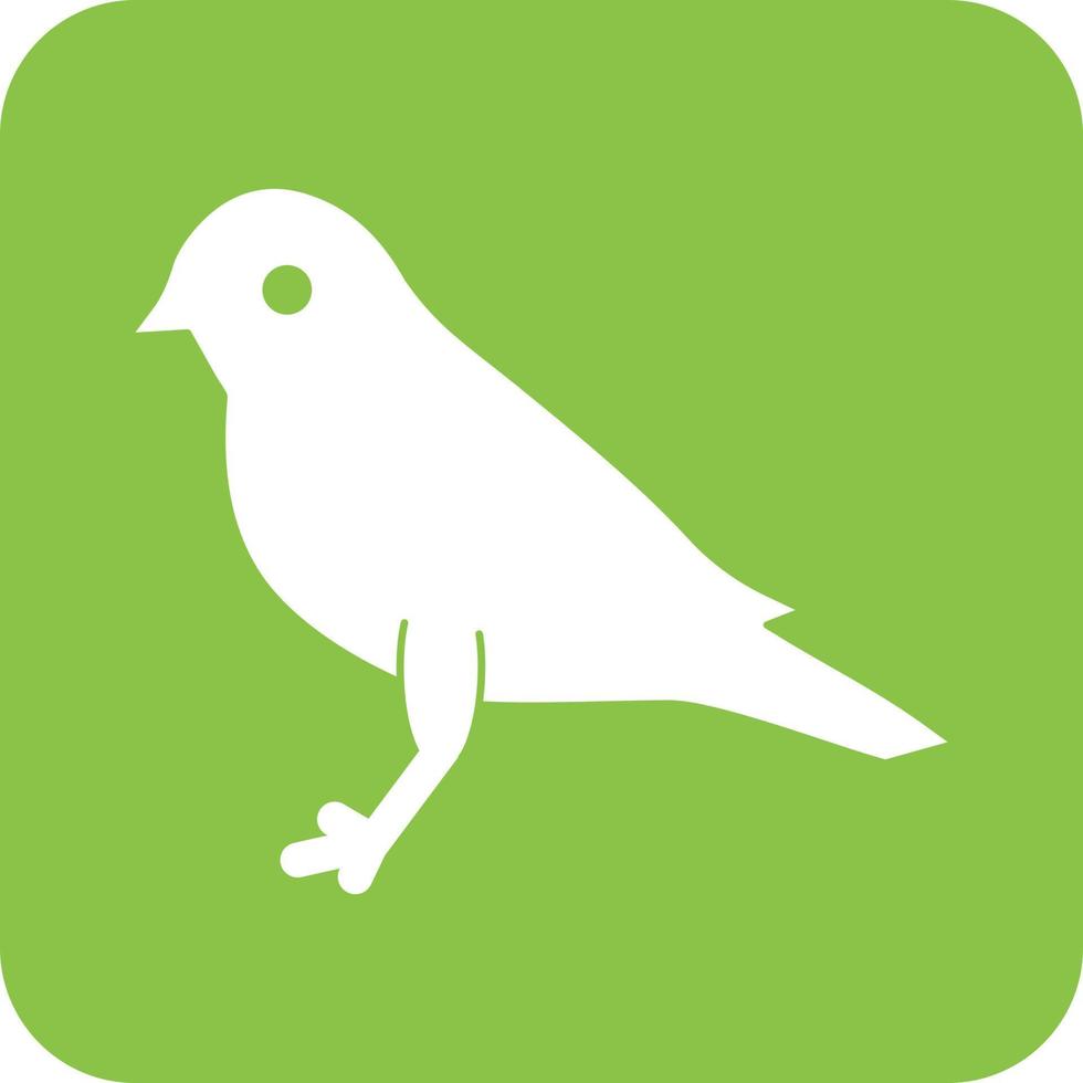 Bird Glyph Round Background Icon vector