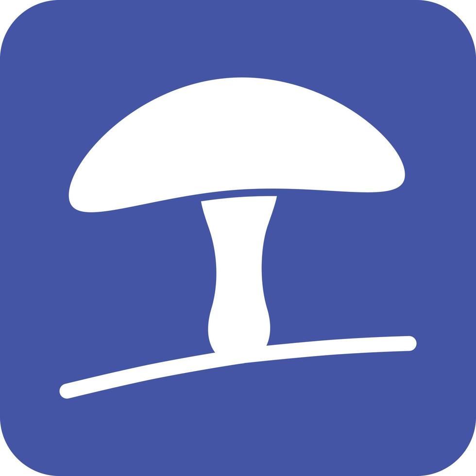 Mushroom Glyph Round Background Icon vector