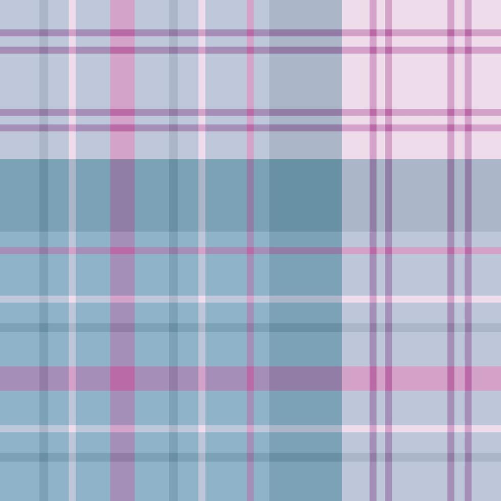 Seamless pattern in discreet blue and pink colors for plaid, fabric, textile, clothes, tablecloth and other things. Vector image.