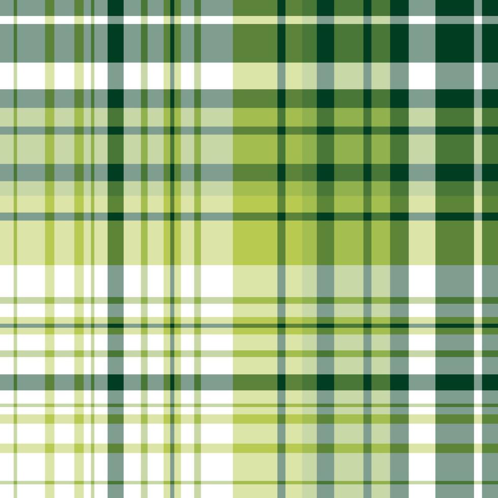 Seamless pattern in light and dark green and white colors for plaid, fabric, textile, clothes, tablecloth and other things. Vector image.