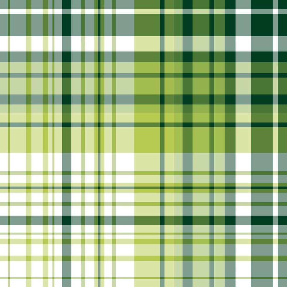 Seamless pattern in light and dark green and white colors for plaid, fabric, textile, clothes, tablecloth and other things. Vector image.