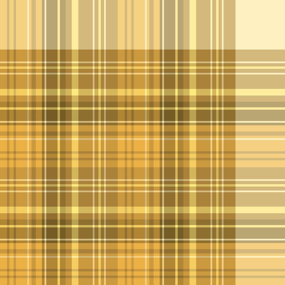 Seamless pattern in autumn yellow, beige and discreet brown colors for plaid, fabric, textile, clothes, tablecloth and other things. Vector image.