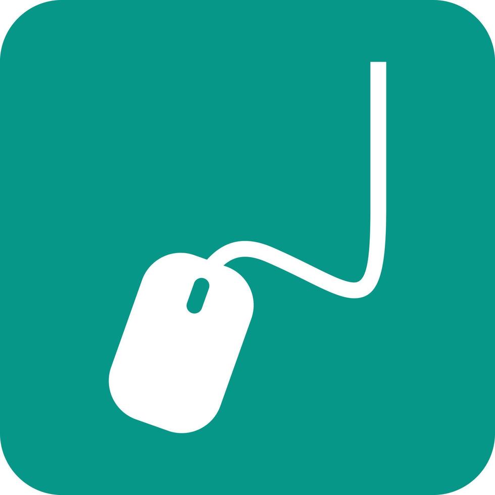 Connected Mouse Glyph Round Background Icon vector