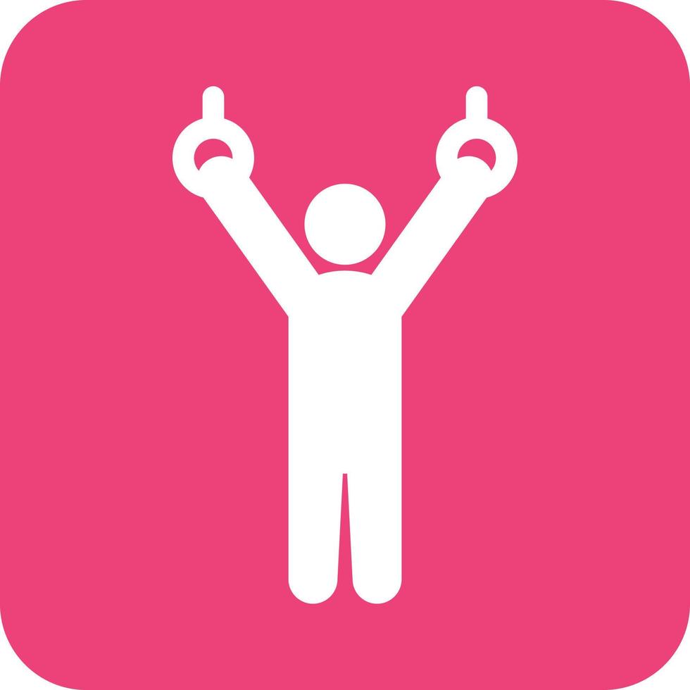Gymnastic III Glyph Round Background Icon vector