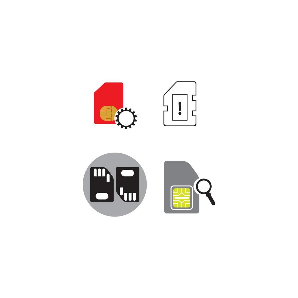 tarjeta, gsm, móvil, teléfono, tarjeta sim, tarjeta sim, teléfono logotipo plantilla vector icono ilustración