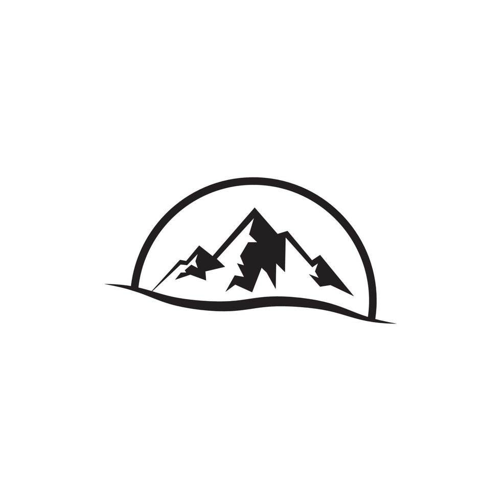 Mountain views logo vector icon illustration