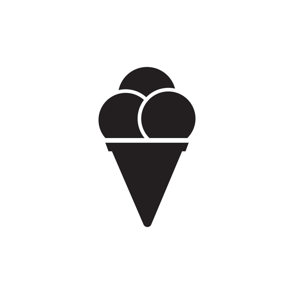 Ice cream logo vector icon illustration