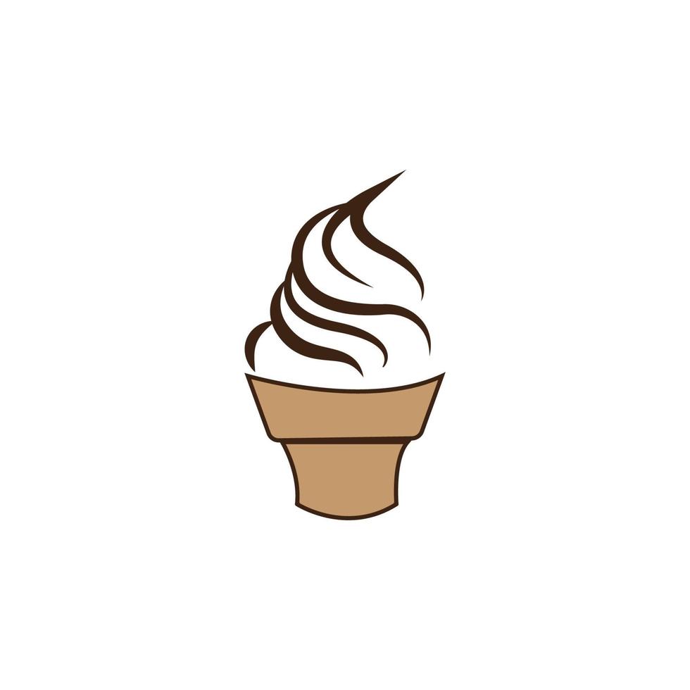 Ice cream logo vector icon illustration