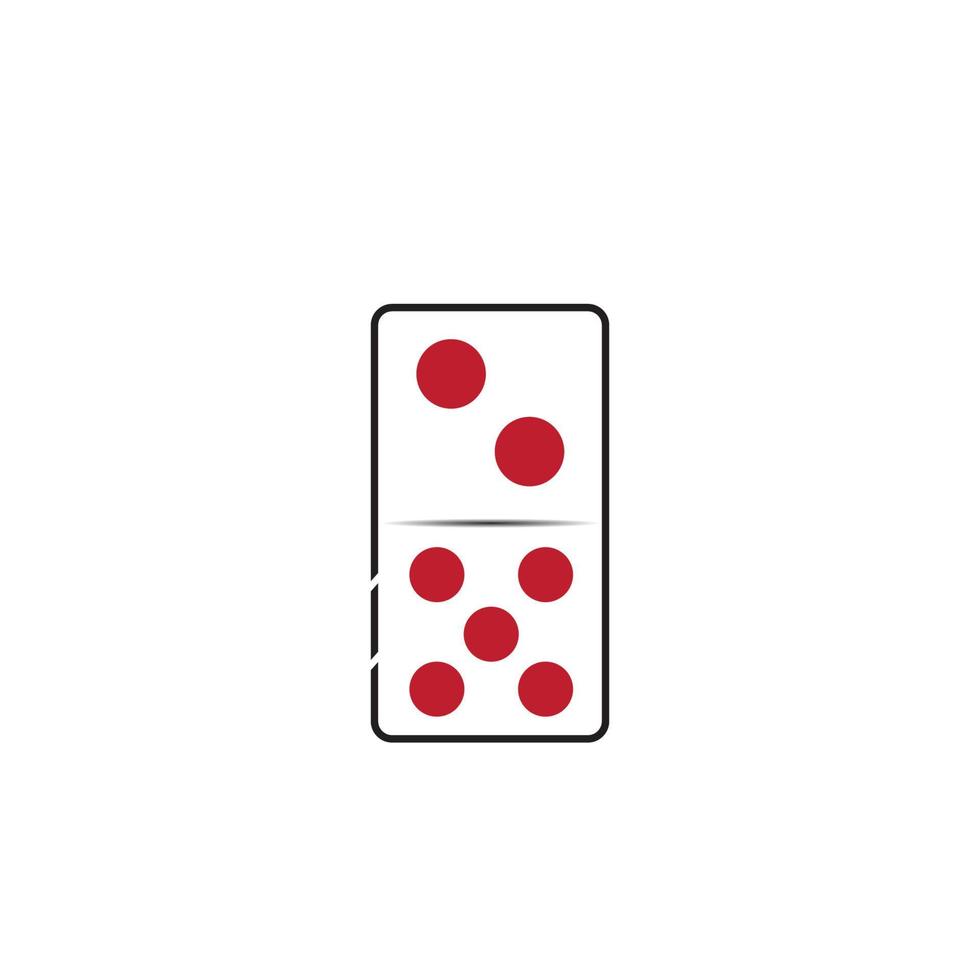 Domino card Logo Template vector icon