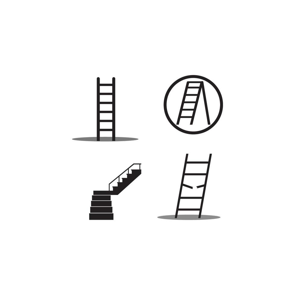 Ladder and Stairs Logo Template vector icon illustration