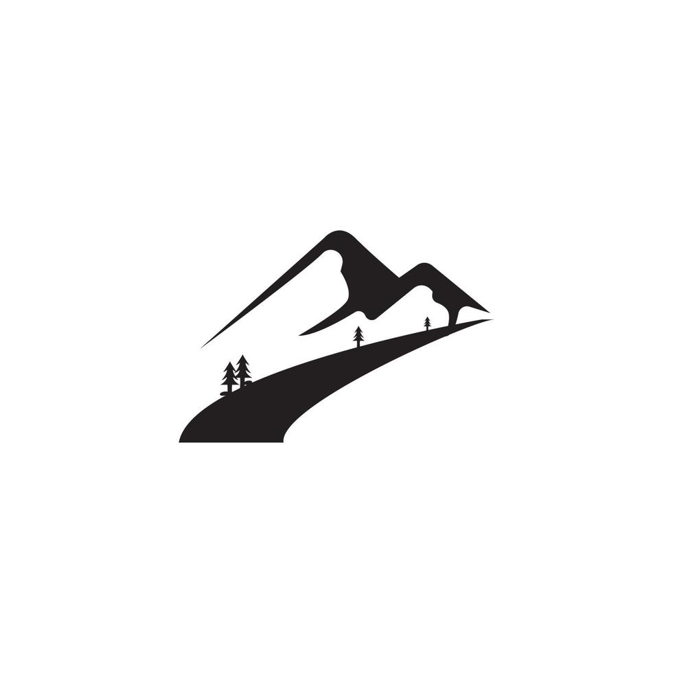 Mountain views logo vector icon illustration