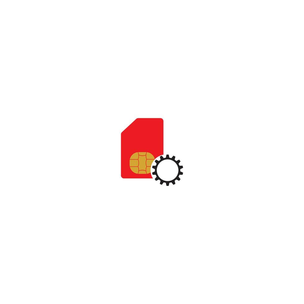 Card, gsm, mobile, phone, sim card, sim card, telephone logo template vector icon illustration