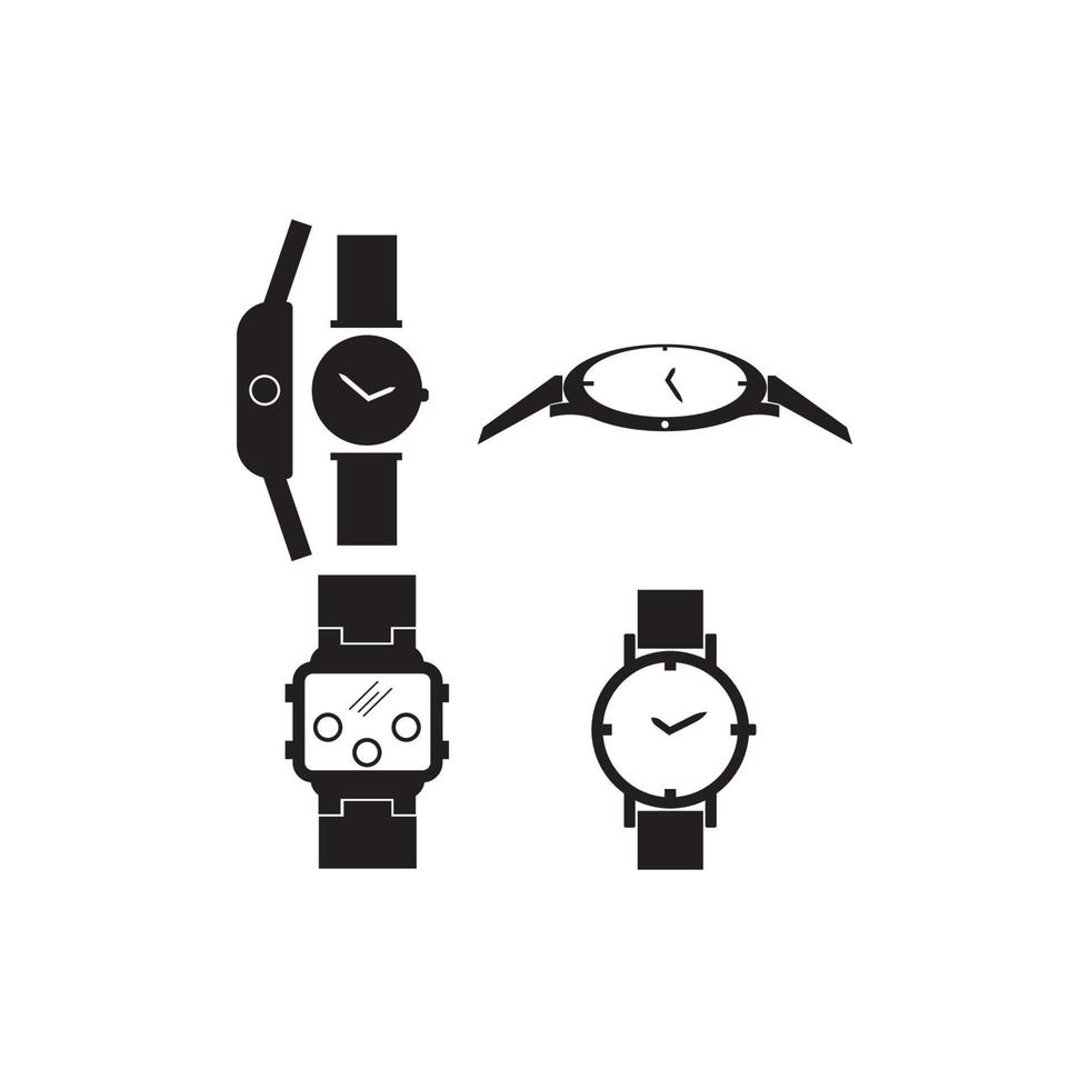 logotipo de icono de relojes, diseño vectorial vector