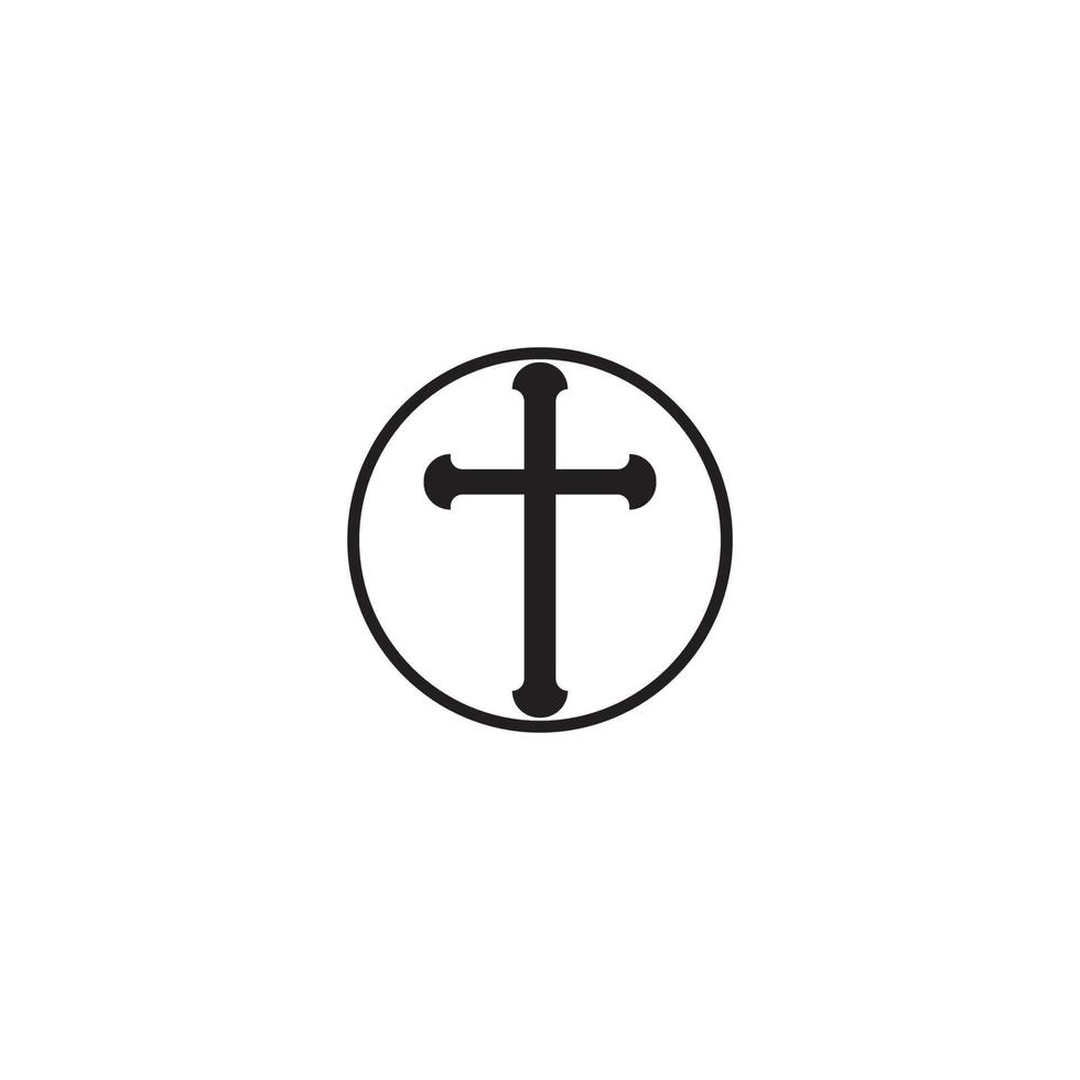 symbol of Christian cross,vector icon logo illustration vector